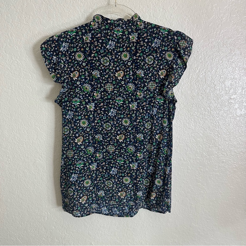 Tory Burch Printed Ruffle Shell Top size 4 - Picture 11 of 12